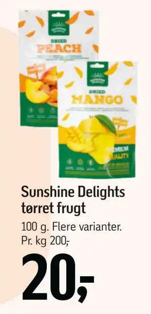 Føtex Sunshine Delights tørret frugt tilbud