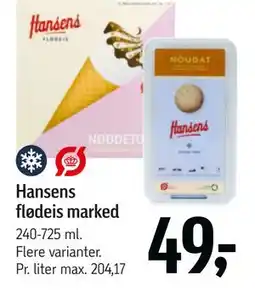 Føtex Hansens flødeis marked tilbud