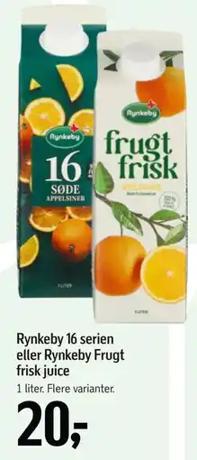 Føtex Rynkeby 16 serien eller Rynkeby Frugt frisk juice tilbud