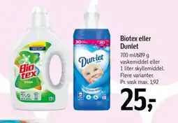 Føtex Biotex eller Dunlet tilbud
