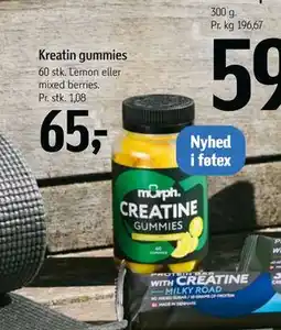 Føtex Kreatin gummies tilbud
