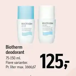 Føtex Biotherm deodorant tilbud