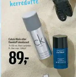 Føtex Calvin Klein eller Davidoff deodorant tilbud