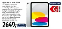 Føtex Apple iPad 11” Wi-Fi 128 GB tilbud