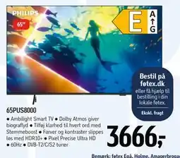 Føtex PHILIPS 65PUS8000 tilbud