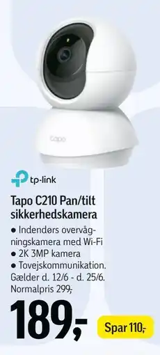 Føtex Tapo C210 Pan/tilt sikkerhedskamera tilbud