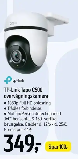 Føtex TP-Link Tapo C500 overvågningskamera tilbud