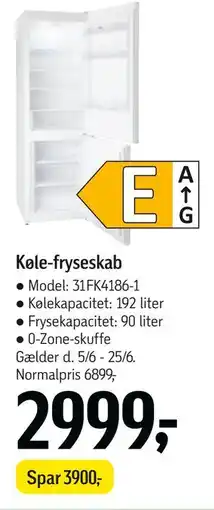 Føtex Køle-fryseskab tilbud