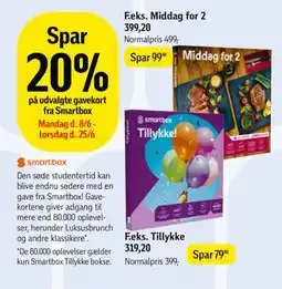 Føtex Spar 20% på udvalgte gavekort fra Smartbox tilbud