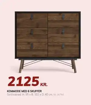 Daells Bolighus KOMMODE MED 6 SKUFFER tilbud