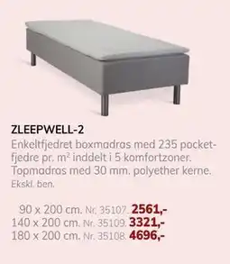 Daells Bolighus ZLEEPWELL-2 tilbud