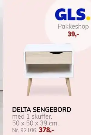 Daells Bolighus DELTA SENGEBORD tilbud