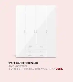 Daells Bolighus SPACE GARDEROBESKAB tilbud