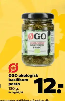 Netto ØGO økologisk basilikum pesto tilbud