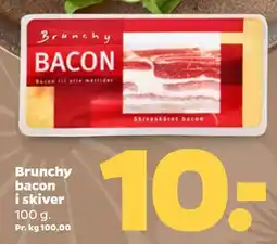 Netto Brunchy bacon i skiver tilbud