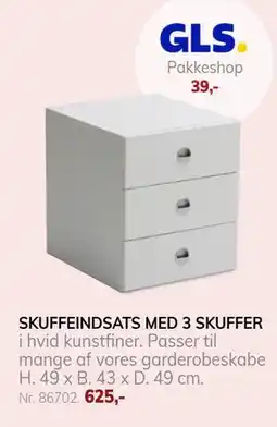 Daells Bolighus SKUFFEINDSATS MED 3 SKUFFER tilbud
