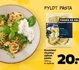 Netto Premieur ricotta/ spinat pasta tilbud