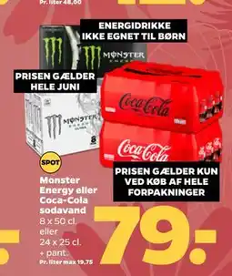 Netto Monster Energy eller Coca-Cola sodavand tilbud