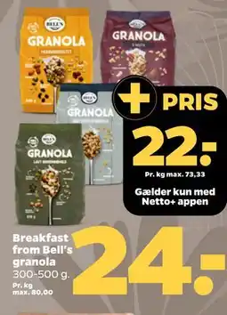 Netto Breakfast from Bell's granola tilbud