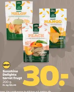 Netto Sunshine Delights tørret frugt tilbud