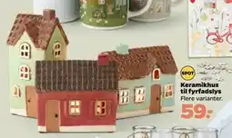 Netto Keramikhus til fyrfadslys tilbud