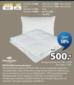JYSK BESSEGGEN moskusdundyne tilbud