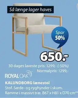 JYSK KALUNDBORG lænestol tilbud