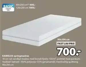 JYSK KAMELVA springmadras tilbud