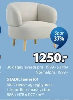 JYSK STADIL lænestol tilbud