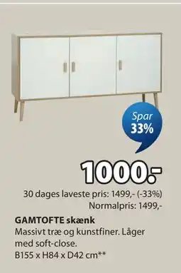 JYSK GAMTOFTE skænk tilbud