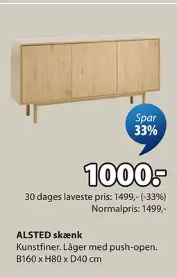 JYSK ALSTED skænk tilbud