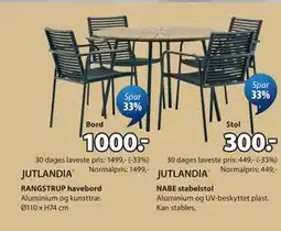 JYSK RANGSTRUP havebord tilbud