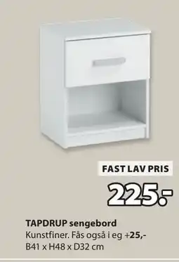 JYSK TAPDRUP sengebord tilbud