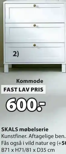JYSK SKALS kommode tilbud