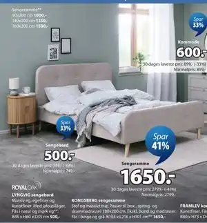 JYSK KONGSBERG sengeramme tilbud