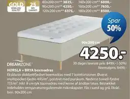 JYSK DREAMZONE HORSLA + BRYA boxmadras tilbud
