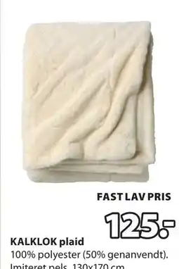JYSK KALKLOK plaid tilbud
