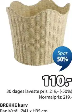 JYSK BREKKE kurv tilbud
