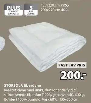 JYSK STORSOLA fiberdyne tilbud
