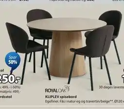 JYSK GEVNINGE spisebordsstol tilbud