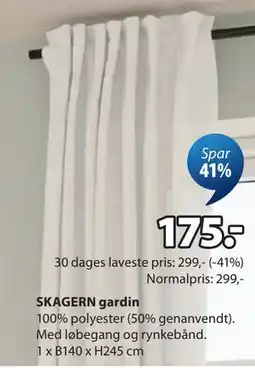 JYSK SKAGERN gardin tilbud