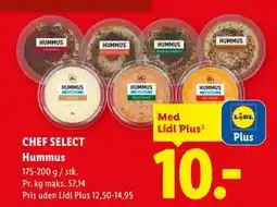 Lidl CHEF SELECT Hummus, App-pris tilbud