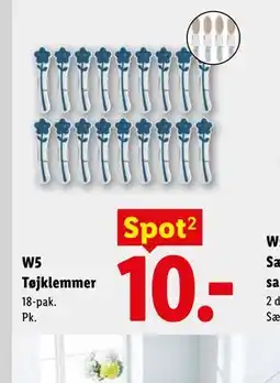 Lidl W5 Tøjklemmer tilbud