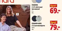Lidl ESMARA [ 1 ] T-shirt med lærredsstof tilbud