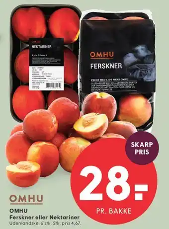 SPAR OMHU Ferskner eller Nektariner tilbud