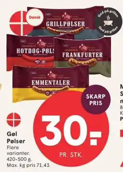 SPAR Gøl Pølser tilbud