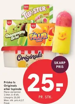 SPAR Frisko Is - Originals eller ispinde tilbud
