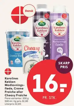 SPAR Karolines Køkken Madlavningsfløde, Creme Fraiche eller Cheasy Fraiche tilbud