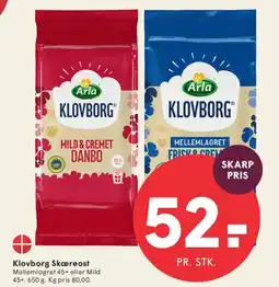 SPAR Klovborg Skæreost tilbud