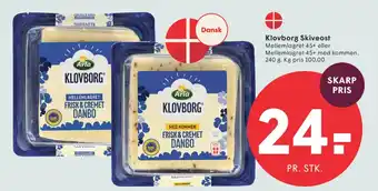 SPAR Klovborg skiveost tilbud